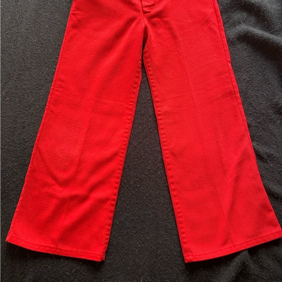 Vintage 1970’s Gender Neutral Red Bell Bottom Trousers! - Picture 2 of 11